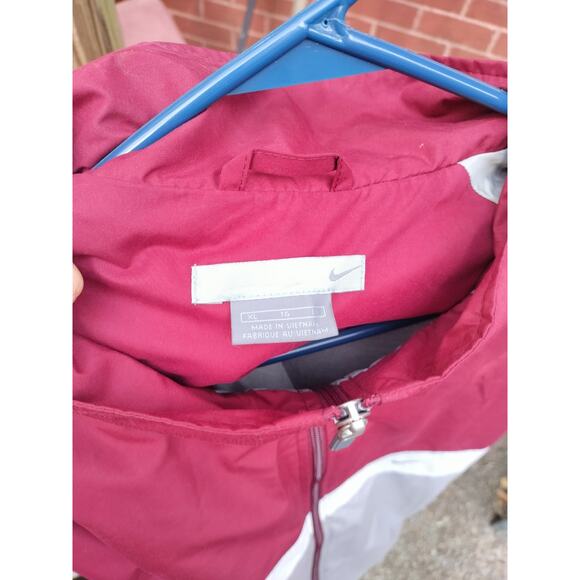 Vintage Nike Track Suit Burgundy-White Stripe/Gray - Size XL - Picture 5 of 14